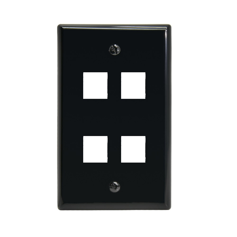 4Port Keystone Wallplate Smooth Face 4Port Keystone Wallplate Smooth Face